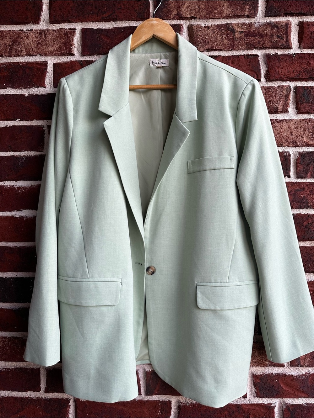 Light Mint Green Men's Blazer - Unbranded Classic Tailored Jacket